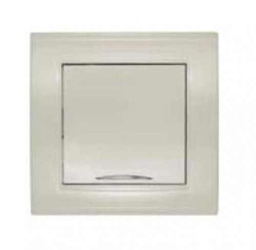 Выключатель 1-кл. СП Бриллиант 10А IP20 с подсветкой сл. кость UNIVersal 7948615 7948615