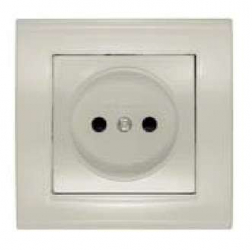 Розетка 1-м СП Бриллиант 16А IP20 без заземл. защ. шторки сл. кость UNIVersal 7948813 7948813