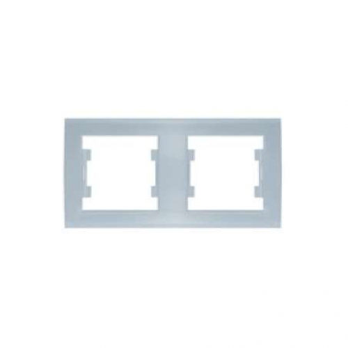 Рамка 2-м Бриллиант горизонт. серебр. UNIVersal 7949711 7949711