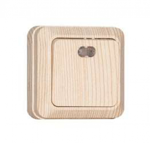 Переключатель проходной 1-кл. ОП Олимп 10А IP20 с подсветкой сосна UNIVersal 5560810 5560810