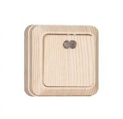 Выключатель 1-кл. ОП Олимп 10А IP20 с подсветкой сосна UNIVersal 5560827 5560827