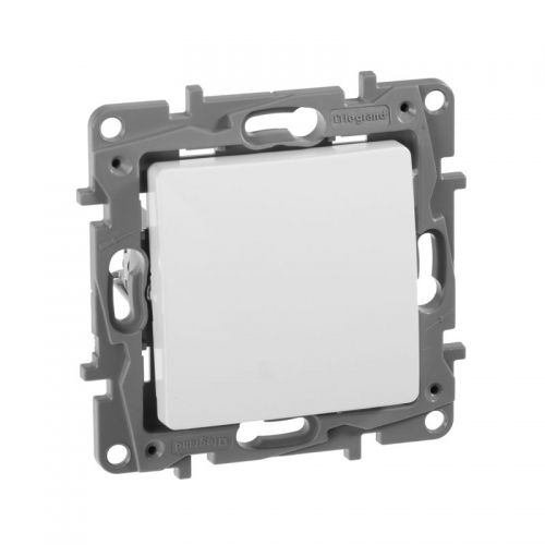 Механизм переключателя 1-кл. СП Etika 10А IP20 250В 10AX безвинт. зажимы бел. Leg 672205 672205