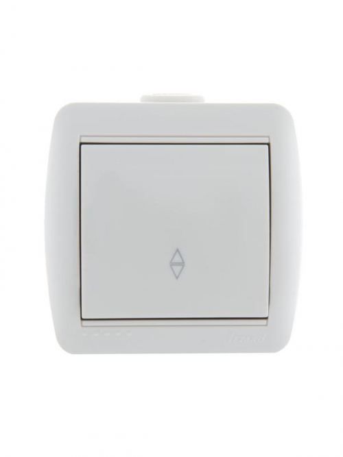 Переключатель проходной 1-кл. ОП Nata 10А IP20 бел. LEZARD 710-0200-105 710-0200-105