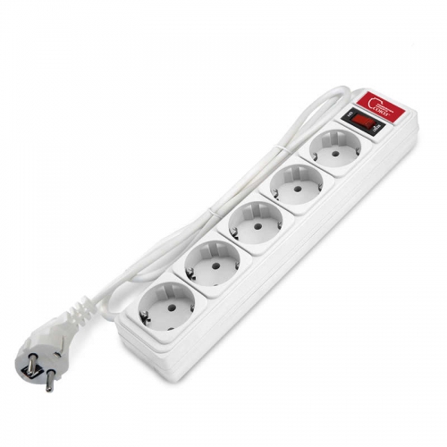 Удлинитель с сетевым фильтром 5х1.5м 10А IP21 ПВС 3х0.75 бел. Союз 1324 1324