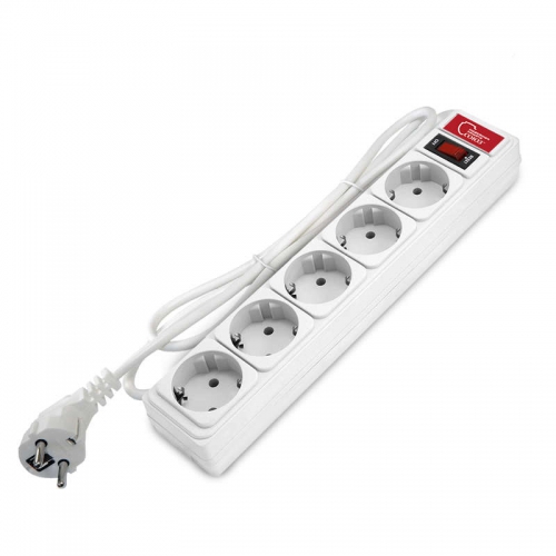 Удлинитель с сетевым фильтром 5х1.8м 10А IP21 ПВС 3х0.75 бел. Союз 1340 1340