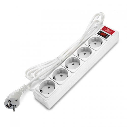 Удлинитель с сетевым фильтром 5х3м 10А IP21 ПВС 3х0.75 бел. Союз 1325 1325