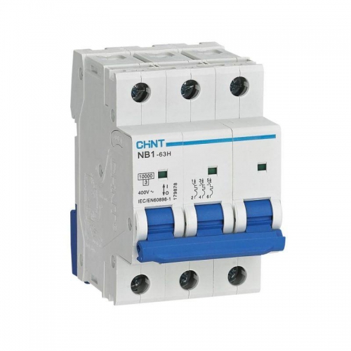 Выключатель автоматический модульный 3п C 32А 10кА NB1-63H (R) CHINT 179873 179873