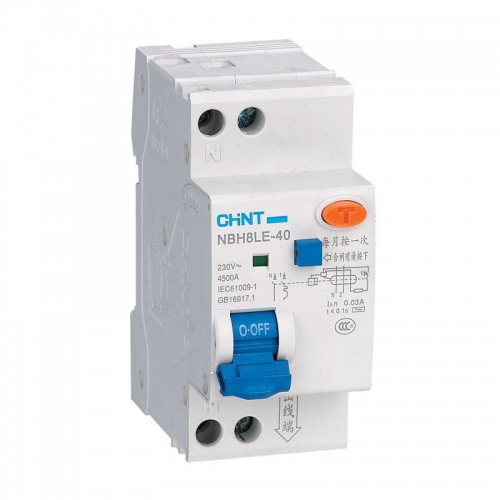 Выключатель автоматический дифференциального тока 1п+N C 16А 30мА 4.5кА NBH8LE-40 (R) CHINT 206062 206062