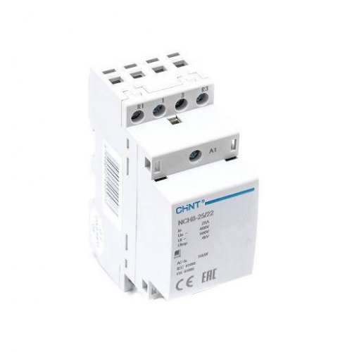Контактор модульный NCH8-25/22 25А 2НЗ+2НО AC 230В 50Гц (R) CHINT 256091 256091