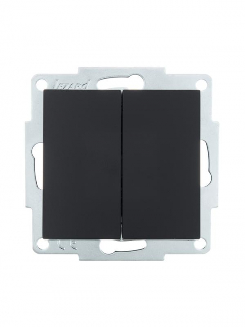 Выключатель 2-кл. СП Vesna механизм черн. бархат LEZARD 742-4288-101 742-4288-101