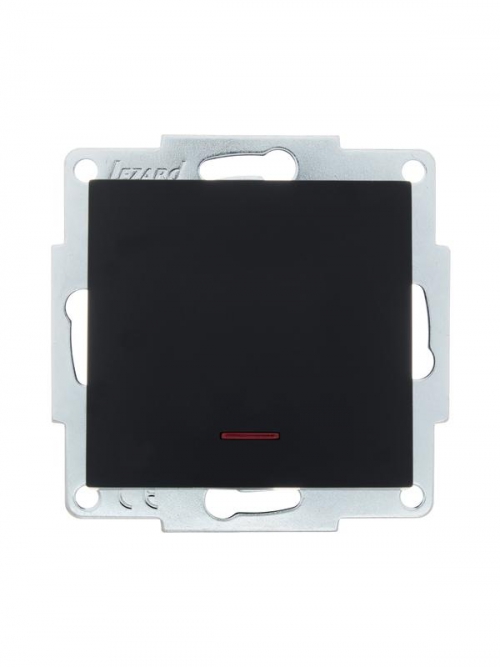 Выключатель 1-кл. СП Vesna с индикацией механизм черн. бархат LEZARD 742-4288-111 742-4288-111