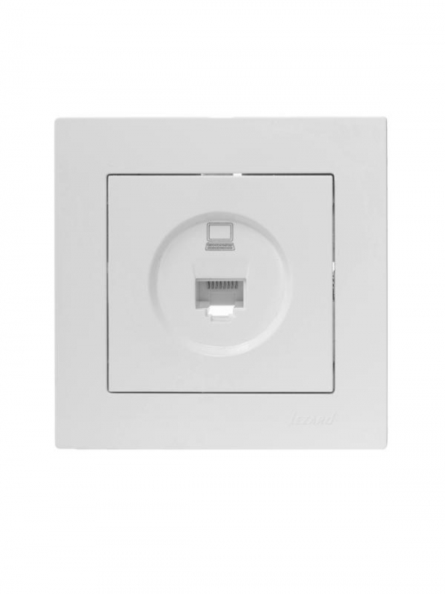 Розетка компьютерная 1-м СП Vesna механизм бел. LEZARD 742-0288-139 742-0288-139