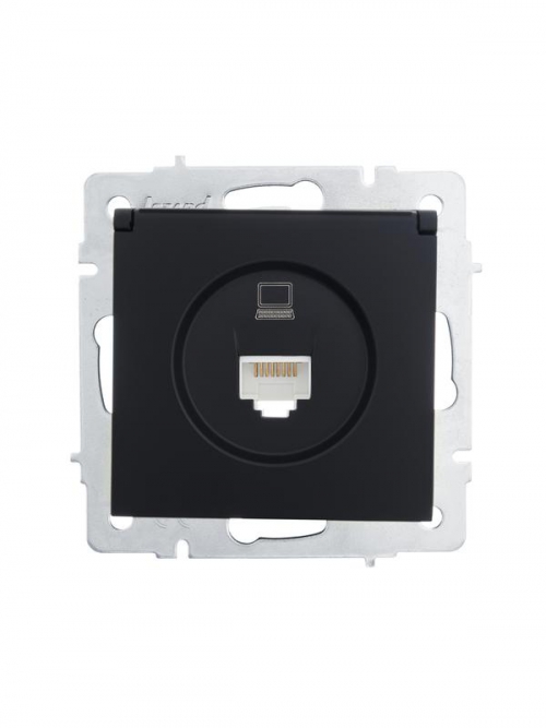 Розетка компьютерная 1-м СП Vesna механизм черн. бархат LEZARD 742-4288-139 742-4288-139