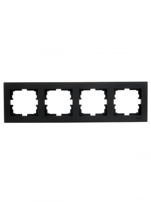 Рамка 4-местн. горизонт. VESNA черн. бархат LEZARD 742-4200-149 742-4200-149