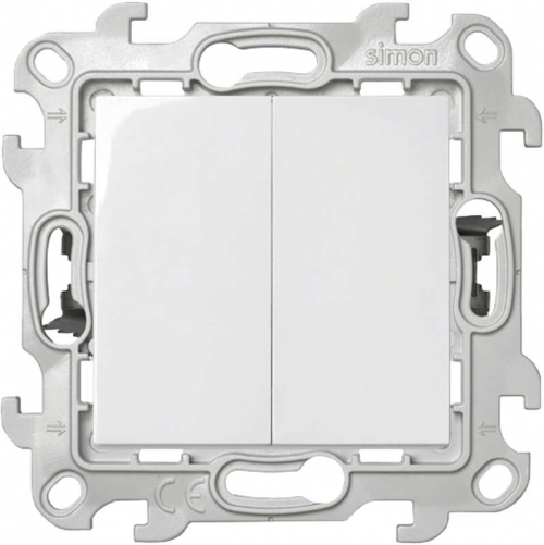 Выключатель 2-кл. 1п 2мод. СП Simon 24 Push&Go 10А IP20 механизм бел. Simon 2420398-030 2420398-030