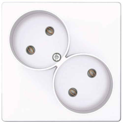 Розетка 2-м СП Simon24 16А IP20 2х2P без защ. шторок механизм бел. Simon 2450457-030 2450457-030