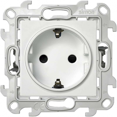 Розетка 1-м СП Simon24 Push&Go 16А IP20 2P+E защ. шторки механизм бел. Simon 2420432-030 2420432-030