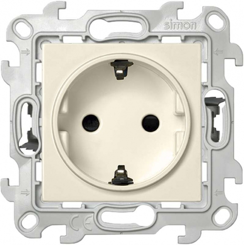 Розетка 1-м СП Simon24 Push&Go 16А IP20 2P+E защ. шторки механизм сл. кость Simon 2420432-031 2420432-031