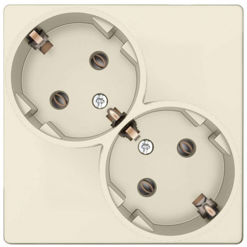Розетка 2-м СП Simon24 16А IP20 2х2P+E Schuko без защ. шторок механизм сл. кость Simon 2450459-031 2450459-031