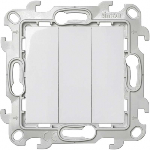 Выключатель 3-кл. 1п 2мод. СП Simon 24 10А IP20 механизм бел. Simon 2450391-030 2450391-030