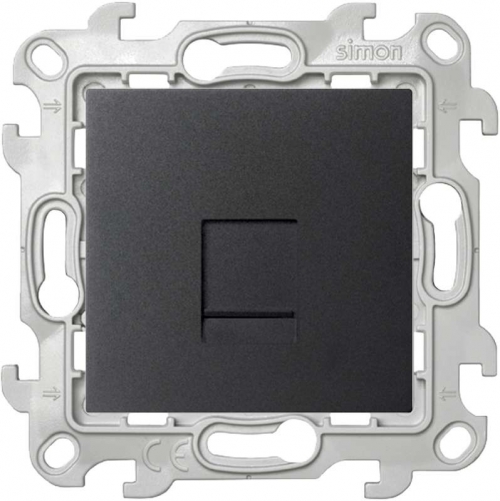 Розетка телефонная СП Simon24 RJ11 IP20 механизм графит Simon 2410480-038 2410480-038