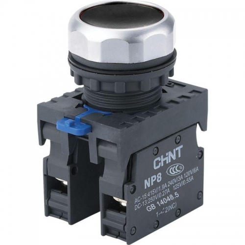 Кнопка управления NP8-11BN/2 без подсветки черн. 1НО+1НЗ IP65 (R) CHINT 667112 667112