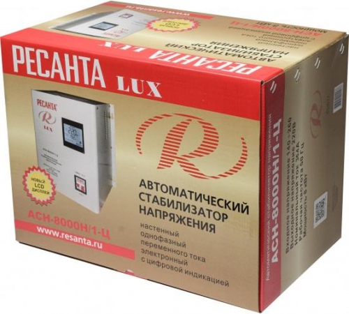 Стабилизатор напряжения АСН-8000Н/1-Ц 1ф 8кВт IP20 релейный Ресанта 63/6/17 63/6/17