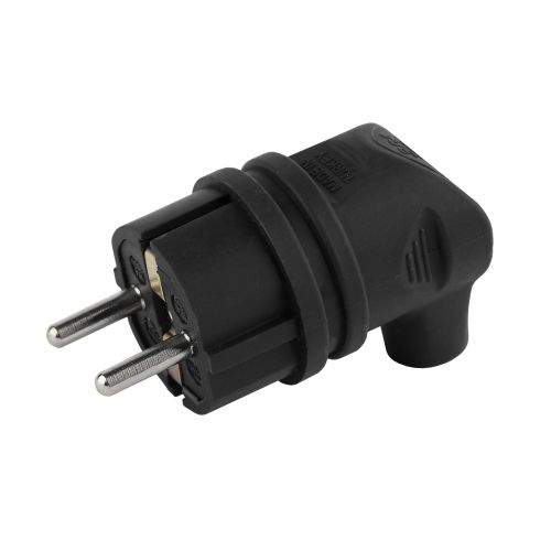 Вилка каучуковая с заземл. 90град 16А IP44 черн. V9-B-IP44 ЭРА Б0044542 Б0044542