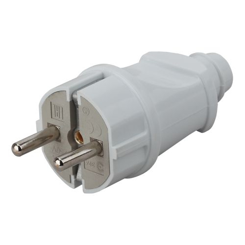 Вилка с заземл. прямая 16А бел. Vx2-W ЭРА Б0039673 Б0039673