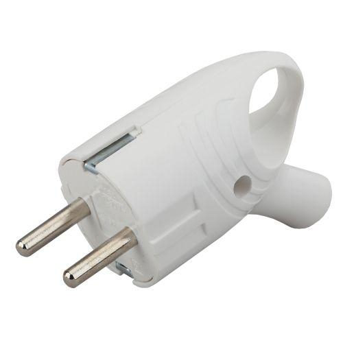 Вилка с заземл. угловая с кольцом 16А бел. Vx4-W ЭРА Б0039676 Б0039676