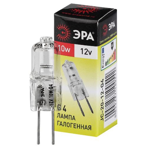 Лампа галогенная G4-JC-10W-12V ЭРА C0027367 C0027367