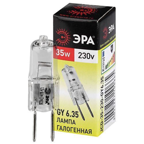 Лампа галогенная GY6.35-JCD-35W-230V 35Вт капсула GY6.35 230В Эра C0027373 C0027373