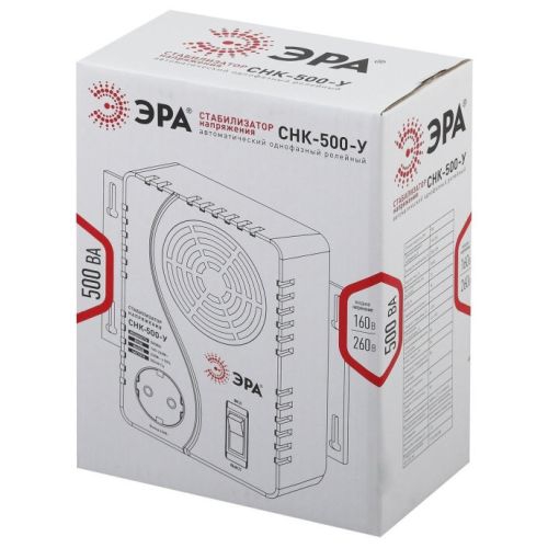 Стабилизатор напряжения СНК-500-У компакт. универс. 160-260В/220В 500ВА ЭРА Б0031063 Б0031063