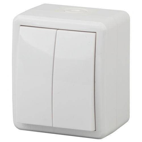 Выключатель 2-кл. ОП Эра Эксперт 10А IP54 11-1404-01 250В 10AX бел. Эра Б0020675 Б0020675