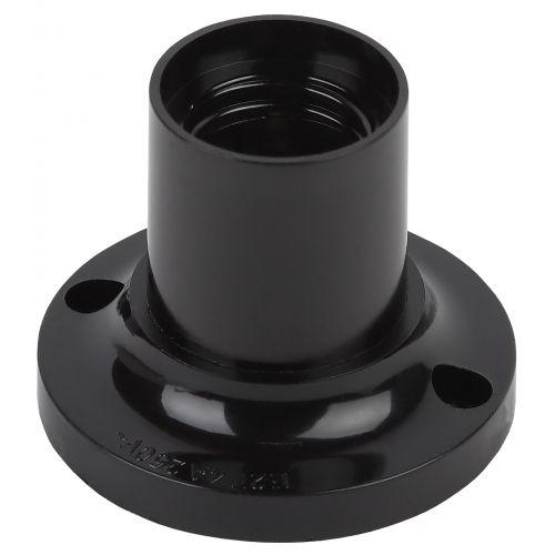 Патрон E27 потолочный бакелит черн. (х50) (50/200/4800) Эра Б0044083 Б0044083