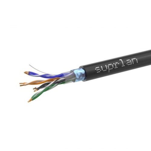 Кабель витая пара F/UTP кат.5E 4х2х24AWG solid CU PE Outdoor Standard черн. (м) SUPRLAN 01-1028-1 01-1028-1