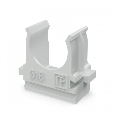 Держатель для труб (клипса) d16мм полистирол Промрукав PR.02716 PR.02716