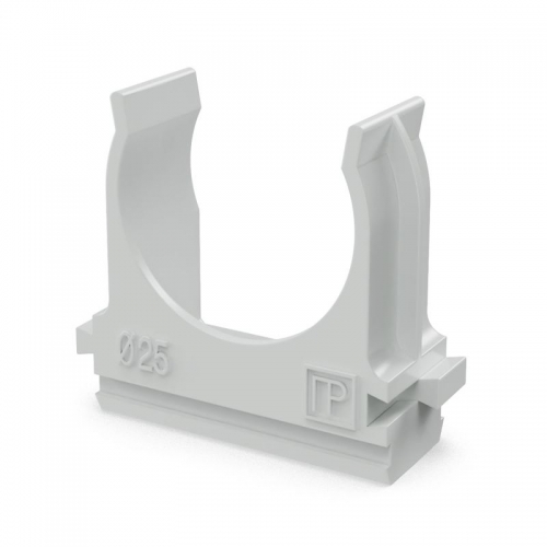 Держатель для труб (клипса) d25мм полистирол Промрукав PR.02725 PR.02725