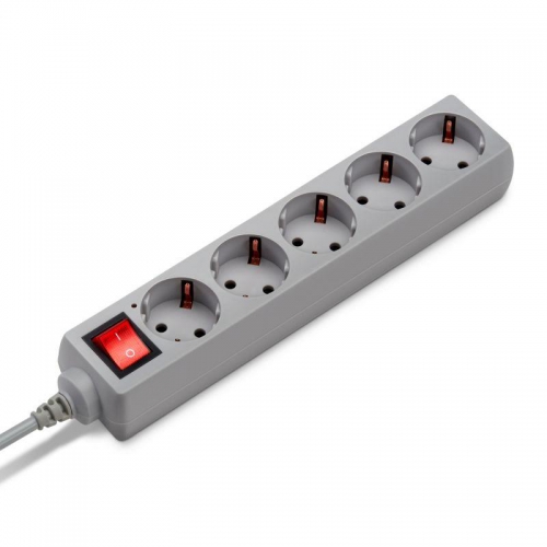 Удлинитель с сетевым фильтром 5х3м с заземл. 7А IP20 500SL-3-G 2.2кВт CCA сер. BURO 354124 354124