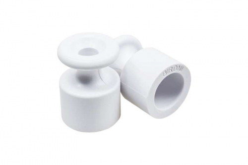 Изолятор ОП пластик бел. (уп.100шт) Bironi B1-551-21-100 B1-551-21-100