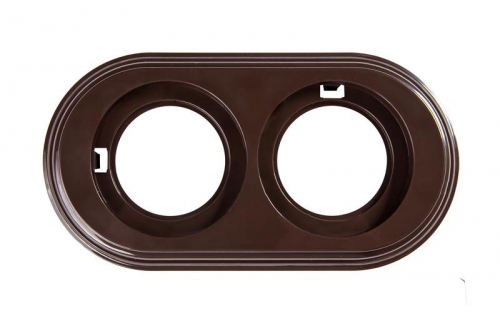 Рамка 2-м Лизетта ретро ABS-пластик корич. Bironi BF1-620-22 BF1-620-22