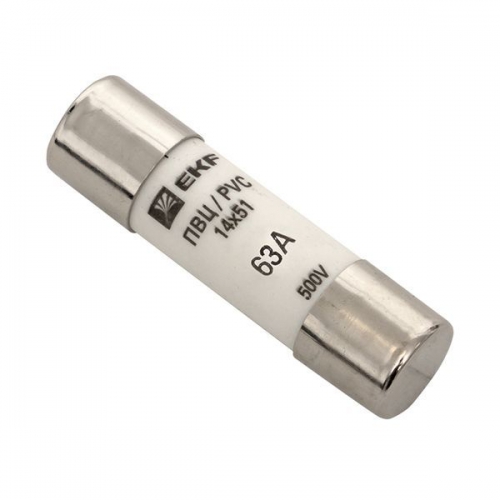 Вставка плавкая цилиндрическая ПВЦ 14х51 63А EKF pvc-14x51-63 pvc-14x51-63
