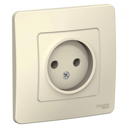 Розетка 1-м СП Blanca 16А IP20 250В без заземл. без защ. шторок молоч. SE BLNRS000012 BLNRS000012