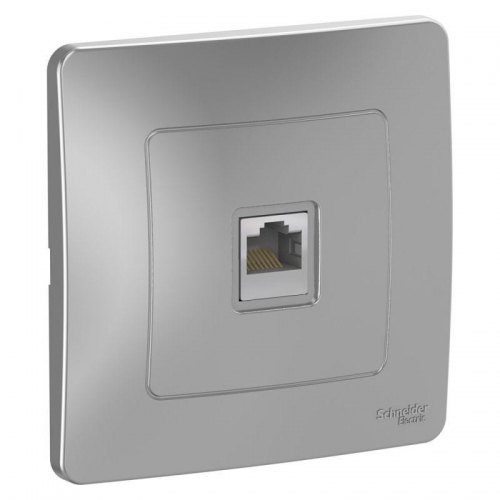 Розетка компьютерная 1-м СП Blanca RJ45 кат.5E алюм. SE BLNIS045003 BLNIS045003