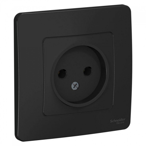 Розетка 1-м СП Blanca 16А IP20 250В без заземл. без защ. шторок антрацит SE BLNRS000016 BLNRS000016