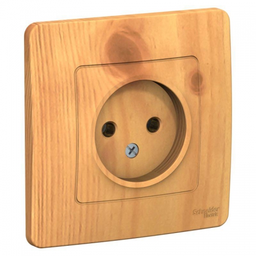 Розетка 1-м СП Blanca 16А IP20 250В без заземл. без защ. шторок ясень SE BLNRS000015 BLNRS000015