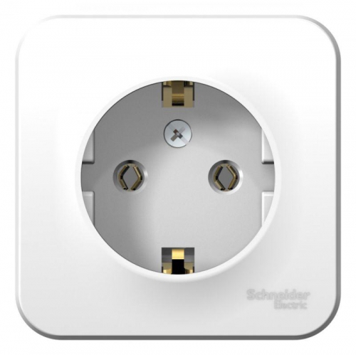 Розетка 1-м ОП Blanca 16А IP20 250В с заземл. без защ. шторок бел. SE BLNRA010101 BLNRA010101