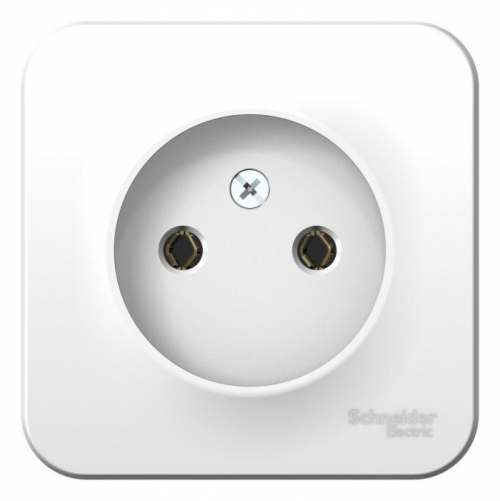 Розетка 1-м ОП Blanca 16А IP20 250В без заземл. без защ. шторок с металлич. пластиной бел. SE BLNRA000121 BLNRA000121