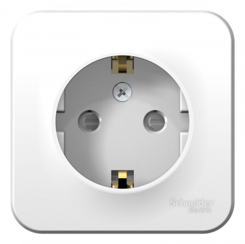 Розетка 1-м ОП Blanca 16А IP20 250В с заземл. защ. шторки с изолир. пластиной бел. SE BLNRA011111 BLNRA011111