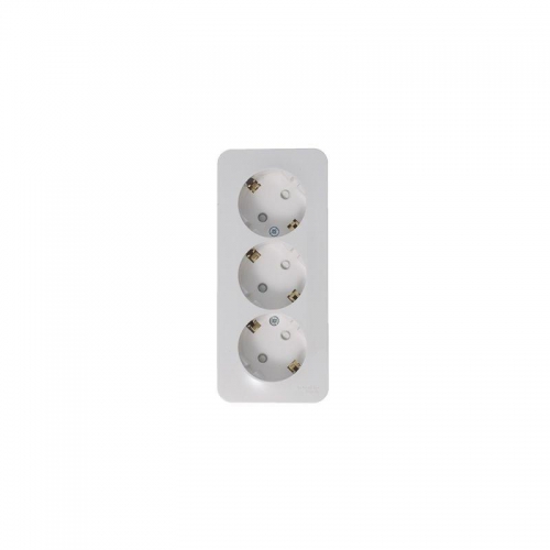 Розетка 3-м ОП Blanca 16А IP20 250В с заземл. защ. шторки с изолир. пластиной бел. SE BLNRA011311 BLNRA011311